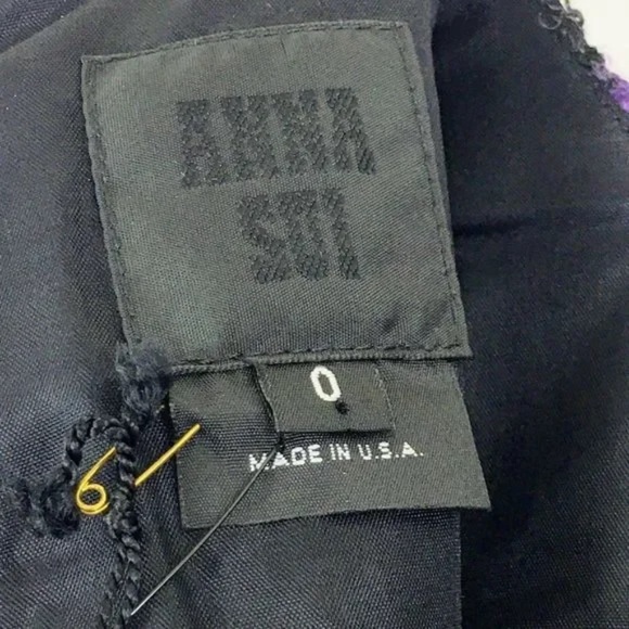 Anna Sui Dress Asymmetric Hem Textured Knit Dress Main Line Size 0 - Picture 10 of 14